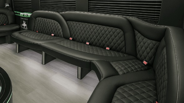 Interior of Parker Party Bus Company's 14 Passenger Sprinter Limousine in Parker