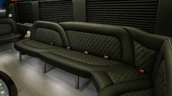 Interior of Brighton Party Bus Company's 18 Passenger Party Bus in Brighton