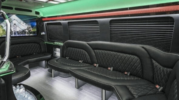 Interior of Colorado Springs Party Bus Company's 18 Passenger Party Bus in Colorado Springs