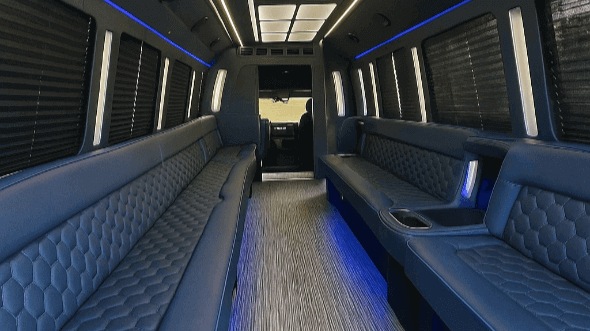 Interior of Lakewood Party Bus Company's 20 Passenger Party Bus in Lakewood