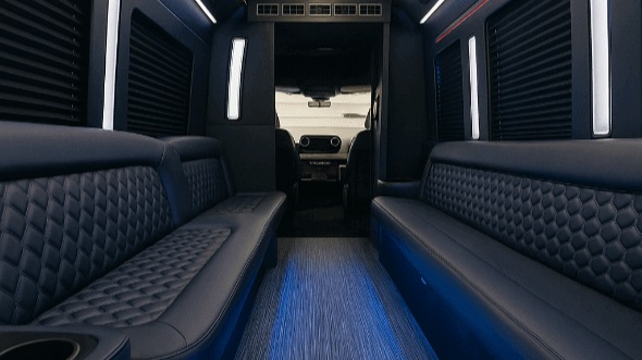 Interior of Brighton Party Bus Company's 40 Passenger Party Bus in Brighton