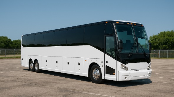 Exterior of Colorado Party Bus Company's 44 Passenger Charter Bus in Colorado