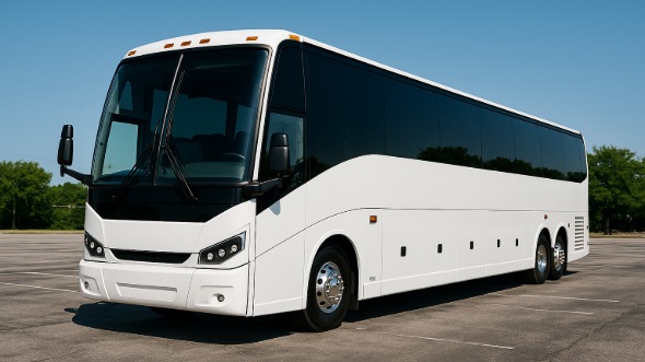 Exterior of Colorado Party Bus Company's 46 Passenger Charter Bus in Colorado