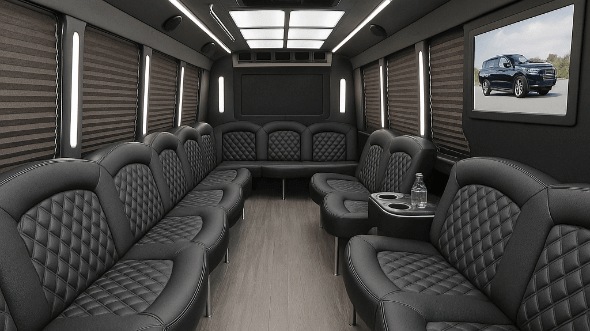 Interior of Thornton Party Bus Company's 50 Passenger Party Bus in Thornton