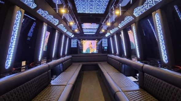 colorado 20 passenger party bus inside
