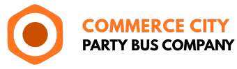 commerce city party bus company logo